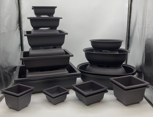 Plastic bonsai training pots - plastic,