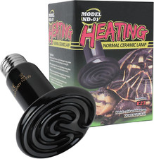 Adiwo Tortoise Heat Lamp, 100W Ceramic Heat Emitter, E27 Reptile Heat Lamp Bulb,
