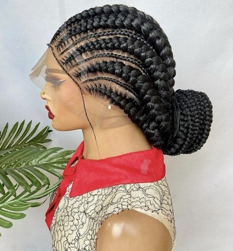 Wig full lace cornrows - cornrows, braided