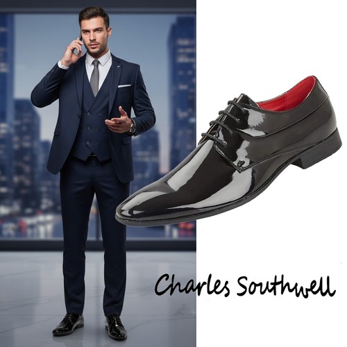 Mens glossy patent leather - glossy,