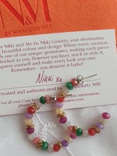Cute Lola Rose/ Nikki & Me   Hoop Earrings Multi Mix Semi Precious Gemstones