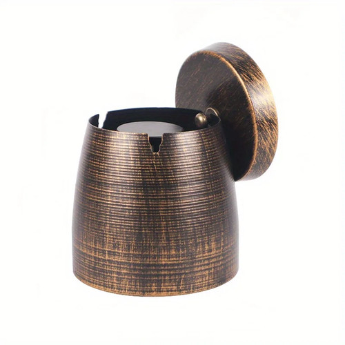 Windproof metal ashtray with - metal,