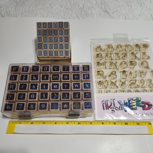 Rubber stamp alphabet - rubber,