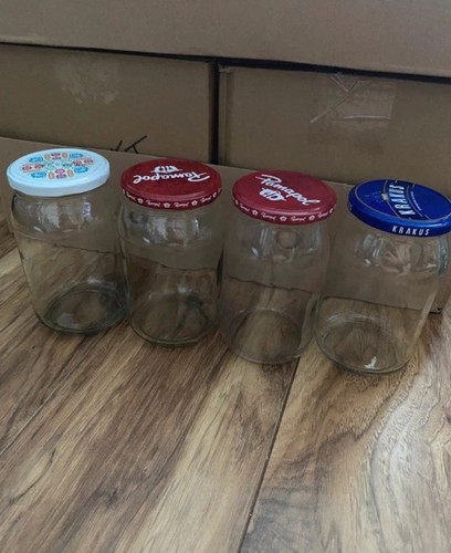 1000 glass jars - glass, with