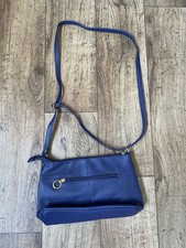 Women’s Blue Nathalie Andersen Handbag Shoulder Bag Leather Good Condition