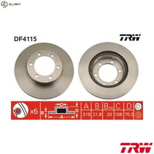 2x BRAKE DISC DF4115 FOR