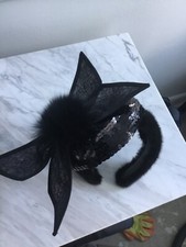 Bespoke Black Sequin Fox Fur