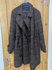 F&F Womens Trench Coat With Belt Size 22. Animal Print.  Fully Lined.