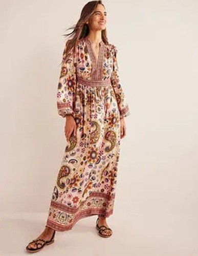 Boden notch neck maxi - , dress