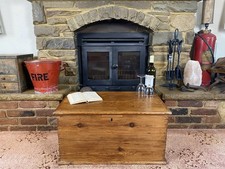 Old antique pine chest - old,