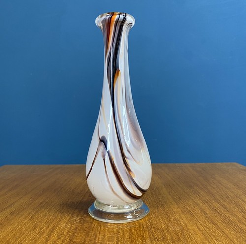 Vintage opaline glass vase - glass,
