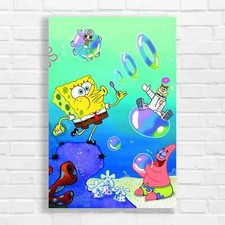 Vibrant Undersea Spongebob Canvas Print Large Picture Wall Art