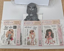Crafter's Companion Stamps - Scruffy Little Cat x 4 sets - Sassy Females