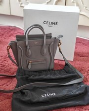Celine Nano Luggage crossbody bag pebble grey