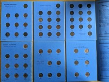 2 COMPLETE Whitman British Farthing Albums 1902 To 1956 Coin Collection
