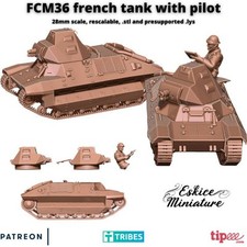 WWII French FCM36 Tank Various