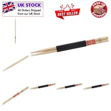 NOVA 5A Nylon Tip Drumsticks - Tear Drop Hickory Sticks, Ideal for Performers