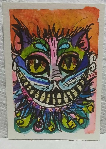 Ooak abstract cheshire cat - abstract,