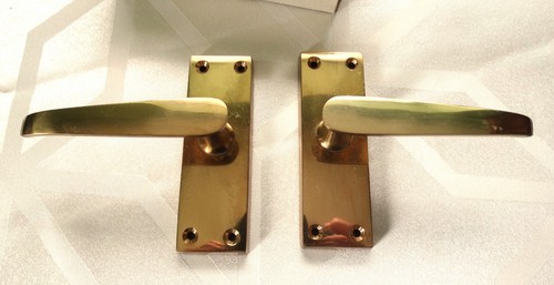 Pair unused victorian lever - victorian,