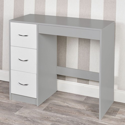 Grey carcass white drawers 3 - drawers,
