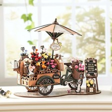 Rolife Blossom Cart Assemble Model 3D wooden Puzzle Teens Adult Toys Xmas Gifts