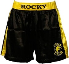 Rocky Movie Replica Black Italian Stallion Boxer Halloween Cosplay Shorts