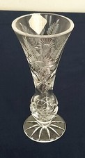 Vintage Edinburgh International Crystal Glass Vase Good Condition 6 Inches Tall