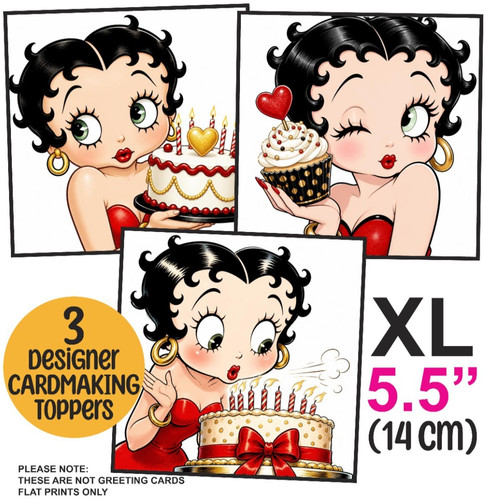 Betty boop card toppers - xl,