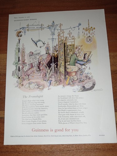 Guinness original 1960 print - original,