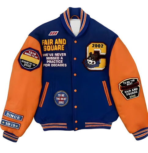 Royal blue varsity jacket with - royal,