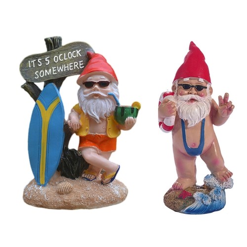 Cheeky resin garden gnome - garden,