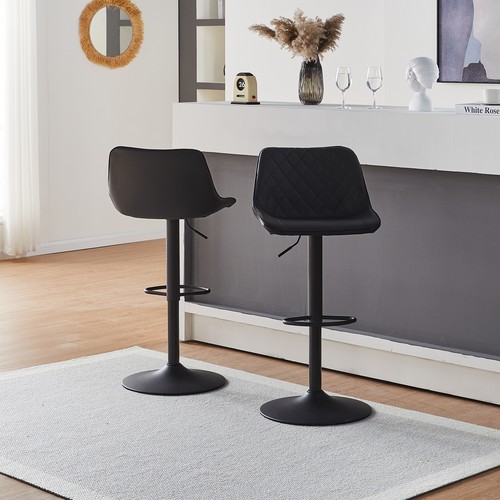 Faux leather bar stools - leather,