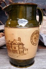 Fine Antique The Railwaymens Home Royal  Doulton   Stoneware Jug