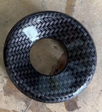 Vauxhall Corsa D Ignition Barrel Surround Cover Ring Trim, Carbon Fibre,Dipped