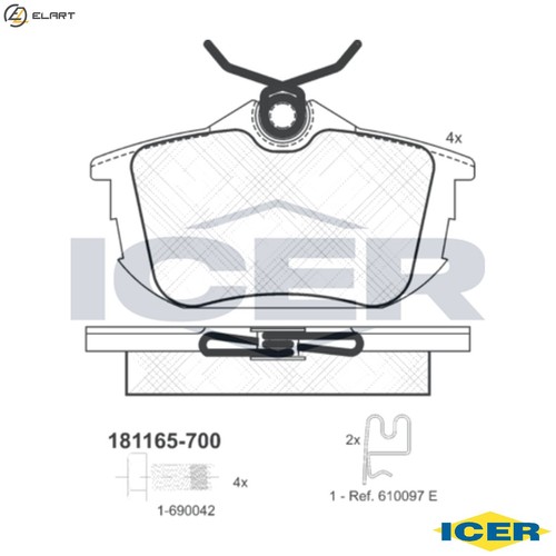 Brake pad set disc - brake,