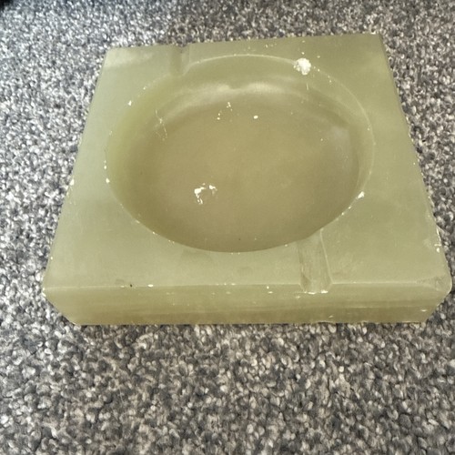 Vintage onyx ashtray square - ashtray,