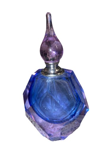 Vtg faceted cut glass - vtg,