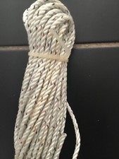 Rope Pre stretch polyester size 5mm length 30 metres white.New.unused..