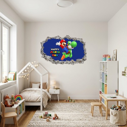 Happy mario day wall art - 3d,