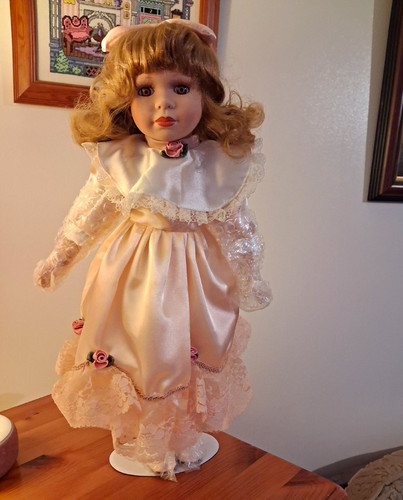 Hand painted porcelain girl - porcelain,