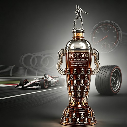 Indy500 racing trophy - racing, shaped