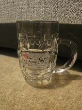 Vintage Tuborg Lager Tankard Style Beer Glass Half Pint. New Condition