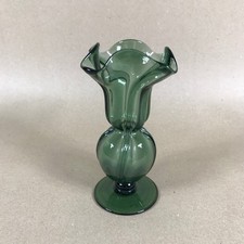 Hand Blown Vintage Green Glass
