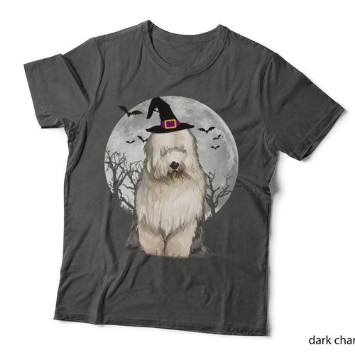 Scary old english sheepdog dog - sheepdog,