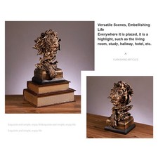 .Lion Head Sculpture Resin
