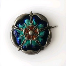 Sterling Silver Enamel Brooch