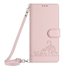 For Various Phone Crossbody Cat Leather Card Wallet Case Bag Flip Stand Cover