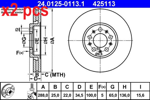 Pcs sides fits audi a1 - l&r,