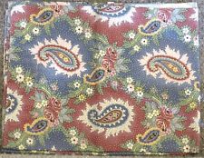2 Reclaimed Pieces Subdued Multicoloured Paisley Design Fabric Drapes Furnishing