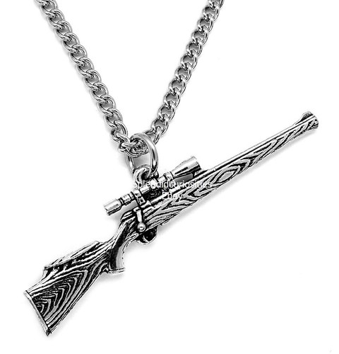 Hunting rifle gun pendant - rifle, with